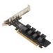 PCIE - U.2 ץɡPCIE X16-4 ݡ U.2 NVME SFF8643 SFF8639LED 󥸥®