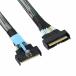 CY Cable PCI-E 5.0 Mini Cool Edge IO MCIO STR PCI-E 8i 74 булавка мужской - MCIO 74 булавка мужской удлинение кабель 50cm
