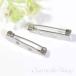 ブローチピン 安全ピン シルバー 約25.5 x 5.5mm (2個入り) アクセサリー パーツ ハンドメイド ステンレス