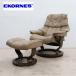  выставленный товар Ekornes eko -nesRenoreno натуральная кожа -тактный отсутствует отсутствует стул & подставка для ног M размер наклонный стул Classic основа 
