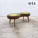 IDEEite-2P стул /2 местный . стул /2 -местный стул машина b bench подставка для ног / табурет ткань бежевый × желтый специальный заказ 