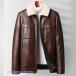  кожаный жакет мужской 50 плата 40 плата осень-зима обратная сторона ворсистый внешний кожаная куртка PU жакет байкерская куртка выполненный в строгом стиле теплый большой размер модный защищающий от холода 