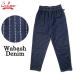 Cookman Cook man shef брюки wobashu Denim полоса рисунок индиго темно-синий рабочие брюки легкий брюки 