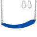 (Blue) - Residential Belt Swing Seat with Chains and Hooks¹͢