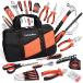 ValueMax Home Tool Set, 219-Piece Basic Household Repairing Tool Kit With 13-Inch Large Opening Tool Bag, Orange General Hand Tools Set, Great¹͢