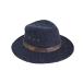 KANUT SPORTS Hugh Brimmed Winter Hat - Wool Blend with Faux Leather Band, Moisture Wicking Sweatband, Unisex (Dark Navy)¹͢