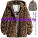  мутон жакет мужской женский леопардовая расцветка Leopard рисунок блузон боа жакет толстый мужской жакет Zip выше блузон с капюшоном .pa