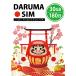 DARUMA SIM 30GB/180��  �f�[�^�ʐM��p�v���y�C�hSIM�J�[�h �y �������� �zdocomo MVNO ��� ���{������p