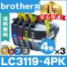 �u���U�[�p �v�����^�[�C���N LC3119-4PK 4�F�Z�b�g�~3 (LC3117-4PK�̑��ʔŁj �݊��C���N�J�[�g���b�W MFC-J6980CDW MFC-J6580CDW MFC-J6583CDW
