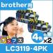 �u���U�[�p �v�����^�[�C���N LC3119-4PK+LC3119BK 4�F�Z�b�g�~2+��2�{ �݊��C���N�J�[�g���b�W MFC-J6980CDW MFC-J6580CDW MFC-J6583CDW