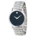 ̲Movado 2100014 Museum Black Dial Silver Stainless Steel Swiss Quartz Mens Watch¹͢