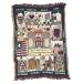 vintage ковер покрывало мульти- покрытие гобелен Country календарь сезон Rug Blanket Calendar 4007