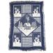 vintage ковер покрывало мульти- покрытие гобелен 90s снег ... Рождество проверка Rug Blanket Christmas 4074