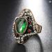  кольцо женский женский Европа и Америка способ bohemi Anne retro овальный type сплав производства электрический металлизированный обработка искусственный камень зеленый красный блестящий свадьба память день 