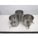 8223* made of stainless steel * meal can ( cover less )3 piece set φ160×H160 Tochigi Utsunomiya used business use kitchen equipment 