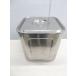 D679* made of stainless steel * angle kitchen pot ( cover attaching ) 27cm Tochigi Utsunomiya used business use kitchen equipment 