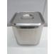 F236* made of stainless steel * angle kitchen pot ( cover attaching )27cm Tochigi Utsunomiya used business use kitchen equipment 