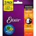 ELIXIR 16545 16052 Light(12-53) Phosphor Bronze Acoustic NANOWEB ボーナスパック3セット入り アコースティックギター弦 蓄光ピック付き