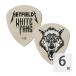  гитара pick 6 шт. комплект Jim Dunlop 1.0mm HETFIELD*S WHITE FANG CUSTOM FLOW PICK JIM DUNLOP Jim Dan 