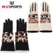 MU SPORTS MU спорт женский обе рука перчатка 703Q6818 Umo Cara EYES боа [ Golf перчатка ][ обе рука для перчатка ]