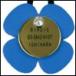  name . telephone number . stamp possibility leather flower coin ID blue cat. identification tag BIRDIE Birdie 