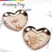  accessory tray accessory tray Heart case jewelry tray stainless steel lovely Insta bronze miscellaneous goods 