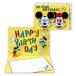  Mickey & minnie поздравительная открытка рождение праздник цельный карта DN очки MM2 Disney Япония отверстие Mark день рождения карта 