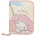 .. карманный чехол My Melody & черный mi застежка-молния гофра мульти- кейс Sanrio банковская книжка . лекарство блокнот сумка 