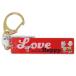  Snoopy Peanuts герой кольцо для ключей акрил палочка брелок для ключа LOVE and be Happy красный . покупка 
