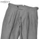 [FINAL SALE]BERWICH[ bell wichi] two плиссировать брюки SCOTCH ZG1802 MATT GREY хлопок linen серый 