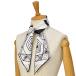 Dieffe Kinloch[tiefe* gold lock ] scarf triangle TATOO AMAZONto rival ta toe pattern silk white black 