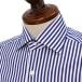 BARBA[ bar ba] Semi-wide color shirt DENDY 40132 3 cotton London stripe royal blue 
