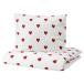 IKEA Ikea .. чехол на футон & подушка покрытие Heart узор / белый красный одиночный 150x200/50x60cm m20623620 BARNDROM балка n draw m