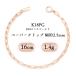 K18PG(18���s���N�S�[���h) �y�[�p�[�N���b�v �u���X���b�g ��2.5mm 1.4g 16cm �V�i