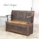  Англия античный мебель monks bench место хранения bench стол дуб 1910 годы Британия antique59707