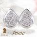 Pt900 K18YG 0.32ct �e�B�A�h���b�v �p���F �_�C�������h �s�A�X �N���V�b�N�`�F�X �v���`�i �S�[���h �� ������ �h���b�v pave �_�C�� PT 18k �� �I CSP00071