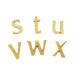  латунь письмо маленький знак Gold 45mm алфавит s t u v w x почтовая доставка кошка pohs 
