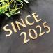  бесплатная доставка латунь Gold SINCE2025 комплект большой знак латунь письмо номер алфавит табличка табличка с именем имя кошка pohs 
