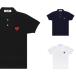  Play Comme des Garcons рубашка-поло PLAY COMME des GARCONS красный Heart вышивка черный / темно-синий / белый 