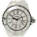☆良品【CHANEL】シャネル J12 白セラミック 33ミリ H0968 クォーツ レディース【ev10】