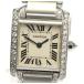 ☆良品【CARTIER】カルティエ タンクフランセーズ アフターダイヤ W51008Q3 クォーツ レディース【ev10】