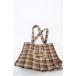 Maison de FLEUR / EC ограничение в клетку квадратное большая сумка Brown O-25-08-20-036-LO-BG-OW-ZT501