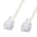  Sanwa Supply soft slim cable ( white ) 5m TEL-S2-5N2
