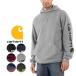  Carhartt тренировочный Parker CARHARTT MIDWEIGHT HOODED LOGO SWEATSHIRT K288 Black Navy Gray Carbon Heather Port Blue Stone Malt Carhartt Brown