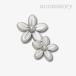  обувь аксессуары _1245 { Crocs ji Bit'z очарование } Silver Double Flower Cluster #10018611