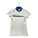  б/у [SALE] Descente Golf DESCENTE GOLF женский рубашка с коротким рукавом S белый белый с высоким воротником стрейч кошка комплектация отправка возможно 91167