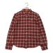  б/у [SALE] Beams Golf BEAMSGOLF женский рубашка с длинным рукавом L красный красный в клетку кнопка down кошка комплектация отправка возможно 102209