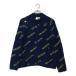  б/у [SALE] Descente Golf DESCENTE женский вязаный внешний L синий полный Zip Logo общий рисунок letter pack почтовый сервис плюс отправка возможно 102302