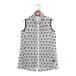coco б/у [SALE] Marie Claire mariclaire женский лучший M белый × темно-синий полный Zip полоса цветочный принт кошка комплектация отправка возможно 118468