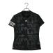  б/у Adidas Golf adidas GOLF женский рубашка с коротким рукавом M чёрный черный mok шея общий рисунок кошка pohs отправка возможно K034233